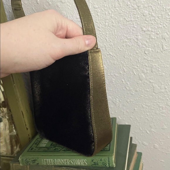 Vintage Brown Velvet Mini Purse - Picture 3 of 4